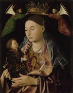 欧洲12-19世纪油画一_ANTONELLO da Messina - The Virgin and Child